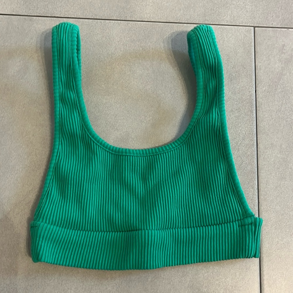 Green Ultra Cropped Tank/Bra